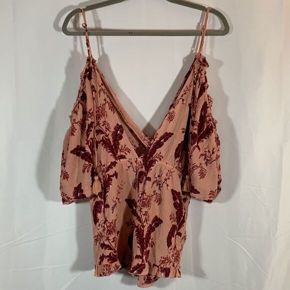 Topshop Pink Floral Flowy Romper - Picture 6 of 10